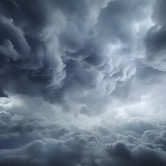 Obraz premium The Enigma of Grey Clouds: An Artistic Representation of the Tranquil yet Gritty Heavens