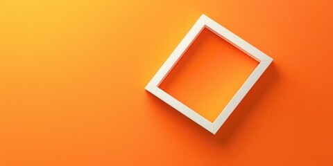 White square is on an orange background