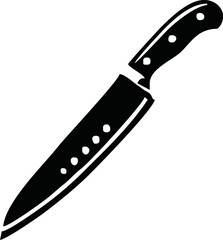 Kitchen knife silhouette vector icon illustration
