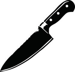 Kitchen knife silhouette vector icon illustration