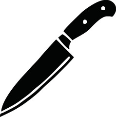 Kitchen knife silhouette vector icon illustration