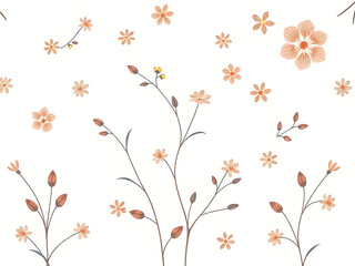 floral background with flowers modern painting art