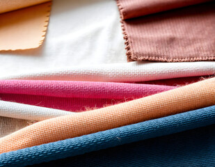 stack of colorful fabrics