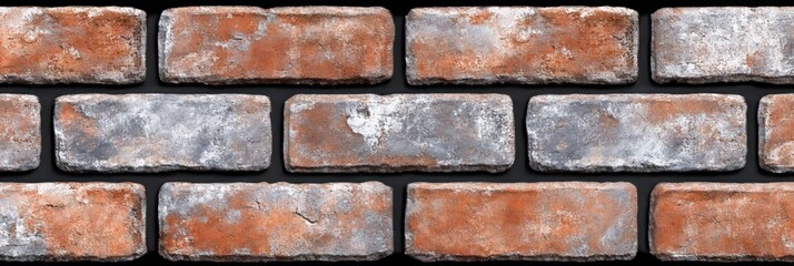 Obraz premium Close-up Of A Grungy, Weathered Brick Wall Texture. Great For Architectural Design And Construction