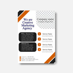 Creative Modern Multipurpose Corporate Business Flyer layout design template for your general marketing.