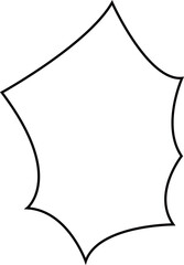 ギザギザの吹き出し　白黒　 Speech bubble.bubble burst vector icon.Black bursting star shapes.