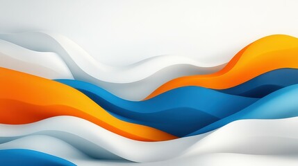 Fototapeta premium A colorful wave with blue, orange, and white colors