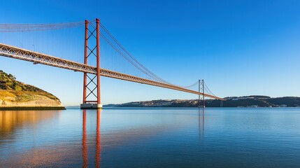 Stunning Overview of Golden Gate Bridge with Clear Blue Sky