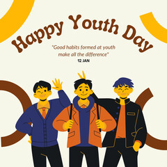 International Youth Day Illustration Type, 12 Jan