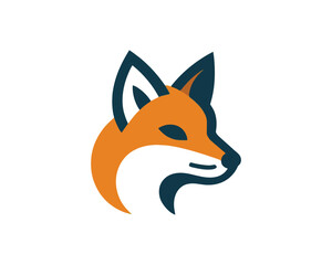 Obraz premium Colorful fox logo design icon vector illustration