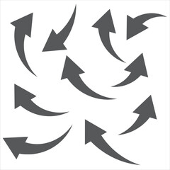 Elegant arrows set for business plan, presentation and education. Sign, Symbol, Hand drawn arrow collection