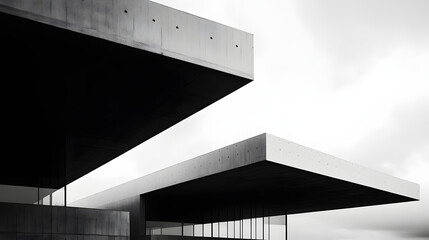 Capturing the Essence of Minimalist Architecture with Flat Roofs and Expansive Glass Panels Creating Open Spaces of Freedom