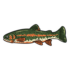 illustration vector graphic fish for design, template, elemen, illustration, etc