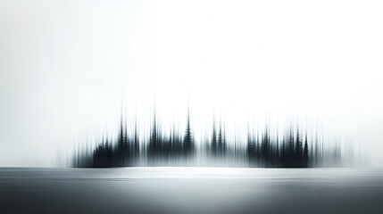 Obraz premium A Breathtaking Minimalist Portrayal of a Forest Characterized by Sparsely Placed Trees Illuminated by Soft Rays of Light