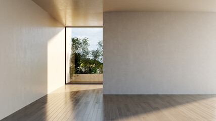 Obraz premium Large luxury modern bright interiors Living room mockup illustration 3D rendering image