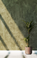 Large luxury modern bright interiors Living room mockup illustration 3D rendering image