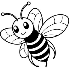 Cute Bee Isolated on white