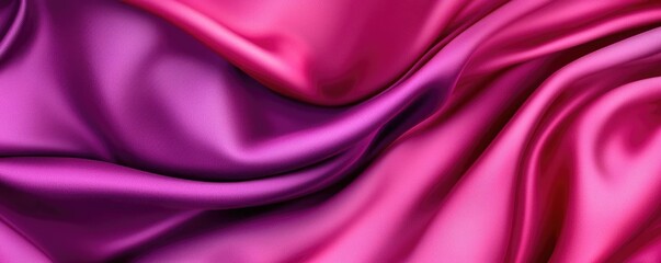 Obraz premium Velvet abstract background concept. Vibrant silk fabric in shades of pink and purple, flowing texture and rich colors.