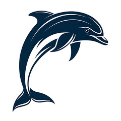 Fototapeta premium Dolphin vector silhouette illustration