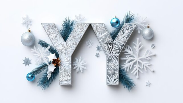 Silver Y's, Festive Snowflakes, and Blue Baubles: A Winter Wonderland!