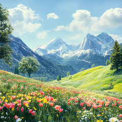 Fototapeta premium beautiful natural landscape
