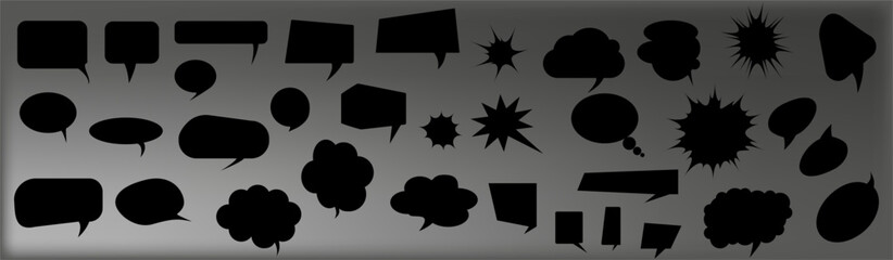 Speech Bubble set. Set of hand draw speech bubbles.