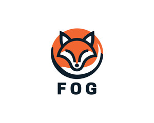Colorful fox logo design icon vector illustration
