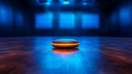 Obraz premium Futuristic Smart Squash Court with Digital Analyzer. Generative AI