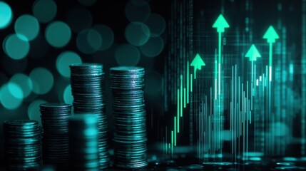 Analyzing cryptocurrency growth trends through digital market data visualization