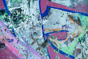 Abstract multicolor grunge background with abstract color texture. Abstraction from collapsing...