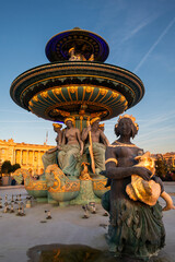 fontaine place de la Concorde dans la ville de Paris en France