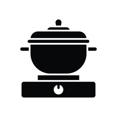 cooking pot icon vector design template simple and clean