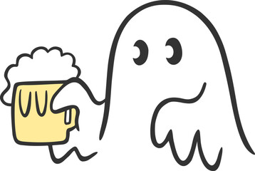 Design of funny cartoon ghost