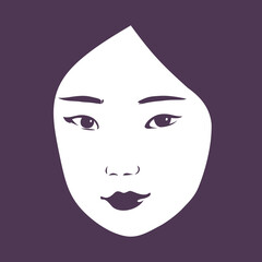 Design of asian woman expression