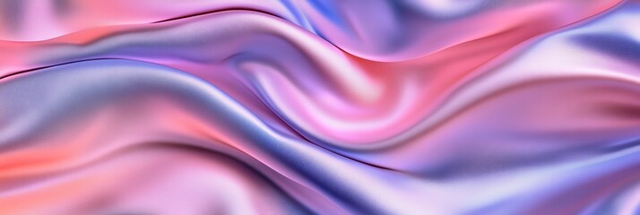 Obraz premium Flowing Iridescent Satin Fabric With Soft Gradients, Abstract Background For Design Projects