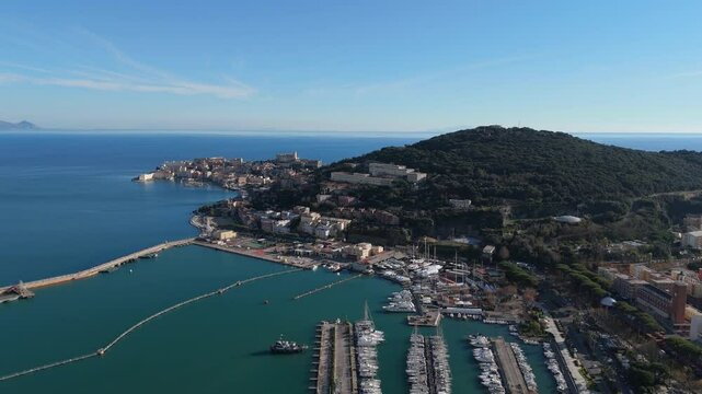 Gaeta, Italy: A picturesque coastal town with golden beaches, turquoise waters, historic fortresses, and dramatic cliffs, rich in history and natural beauty