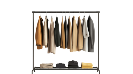 A stylish rack showcasing a variety of elegant clothing options.