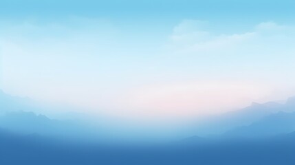 Obraz premium Serene Blue Mountains Under a Hazy Sky