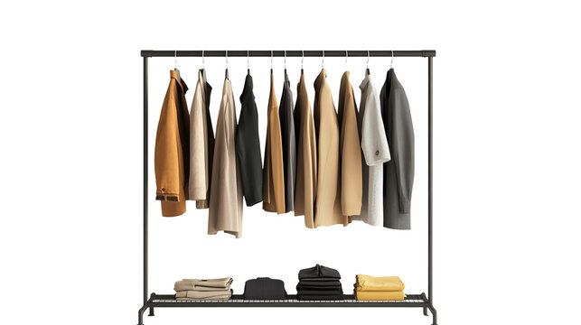 A stylish rack showcasing a variety of elegant clothing options.