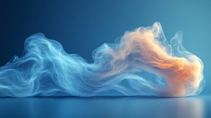 Special Effect: Whirlwind on Blue Background. Generative AI