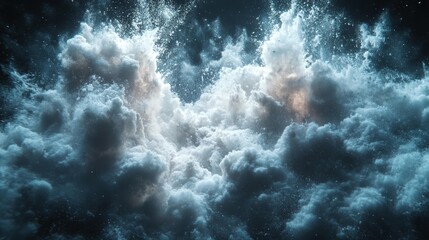 Obraz premium Dynamic Avalanche Effect with Black Background. Generative AI