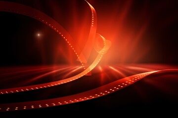 Obraz premium red film strip