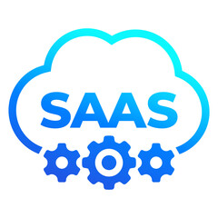 Saas icon on white