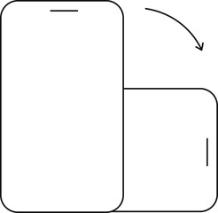 Rotate smartphone icon. Device rotation symbol.