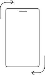 Rotate smartphone icon. Device rotation symbol.