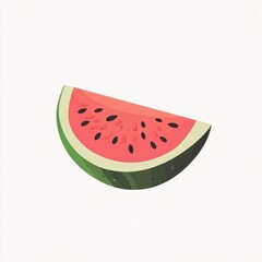 Slicing fresh watermelon summer picnic food illustration bright colors top view refreshing treat