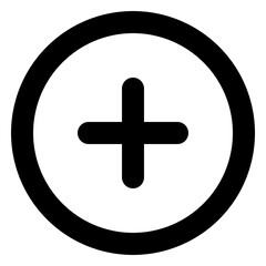 Plus circle design element