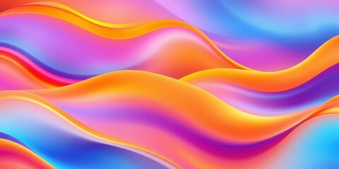Obraz premium Abstract Vibrant Wave Pattern of Soothing Hues and Bright Colors