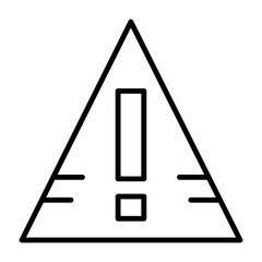 Exclamation mark Outline Icon Style