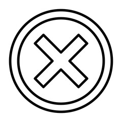 Crossmark Outline Icon Style